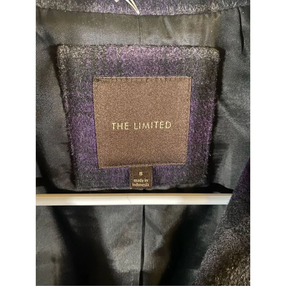 The Limited Purple Plaid Wool Coat‎ - Picture 3 of 7